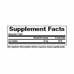 Zinc Chelate 25mg - 90 tabs