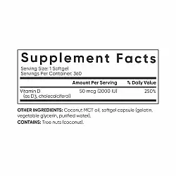 Vitamin D3 2000IU - 360 softgels