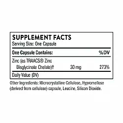 Zinc Bisglycinate 30 mg - 60 caps