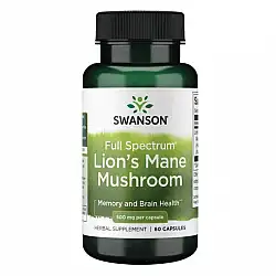 Lions Mane Mushroom 500mg - 60caps (Повреждена банка)