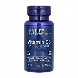 Vitamin D3 25 mcg (1000 IU) - 250 softgels