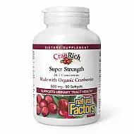 CranRich®️ Super Strength Organic Cranberry Concentrate 500mg - 90 softgels