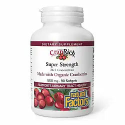 CranRich®️ Super Strength Organic Cranberry Concentrate 500mg - 90 softgels