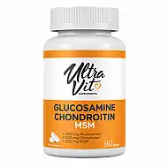 Ultravit Glucosamine Chondroitin MSM - 90 tabs (Повреждена банка)