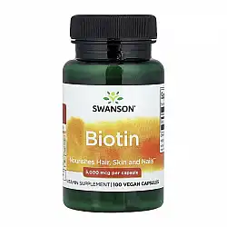 Biotin 5000mcg - 100 caps (Повреждена этикетка)