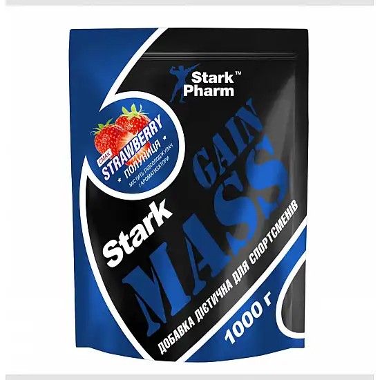 Stark Pharm Stark Gain Mass Ostrowia Whey - 1000g Strawberry 100-93-0433468-20