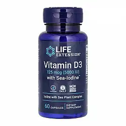 Vit D3 with Sea-Iodine™ 125 mcg (5000 IU) - 60 caps