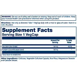 Zinc Citrate 50mg - 60 vcaps