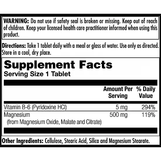 KAL Magnesium Sustained Release Triple Source 500mg - 100 tabs 2022-10-0999
