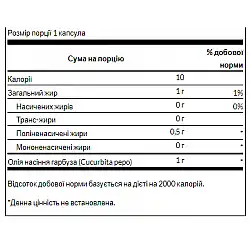 Pumpkin Seed Oil 1,000 mg - 100softgels (Затертая дата)