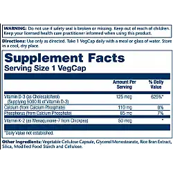 Vitamin D-3 & K-2 - 60 vcaps