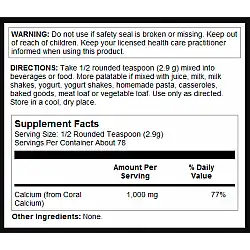 Coral Calcium Powder 1000mg - 8oz