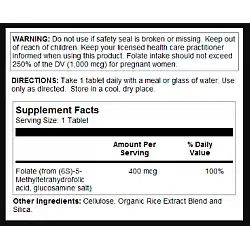 Methyl Folate 400mcg - 90 tabs