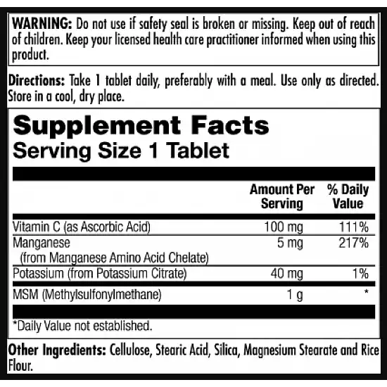 KAL MSM 1000mg - 80 tabs 2022-10-1012