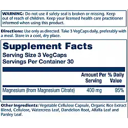 Magnesium Citrate 400mg - 90 vcaps