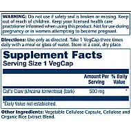 Cat's Claw 500mg - 100 vcaps
