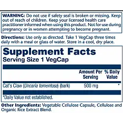 Cat's Claw 500mg - 100 vcaps
