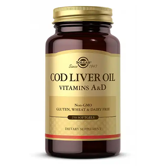 Solgar Cod Liver Oil - 250 softgels 100-38-2411166-20