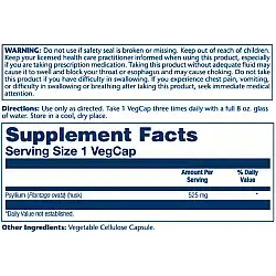 Psyllium Husk 525mg - 100 vcaps