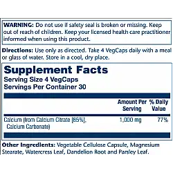 Calcium Citrate 1000mg - 120 vcaps
