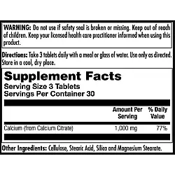 Calcium Citrate 1000mg - 90 tabs