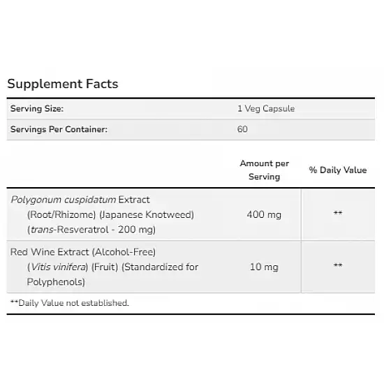 Now Foods Resveratrol 200 mg - 60 vcaps 2022-10-0106