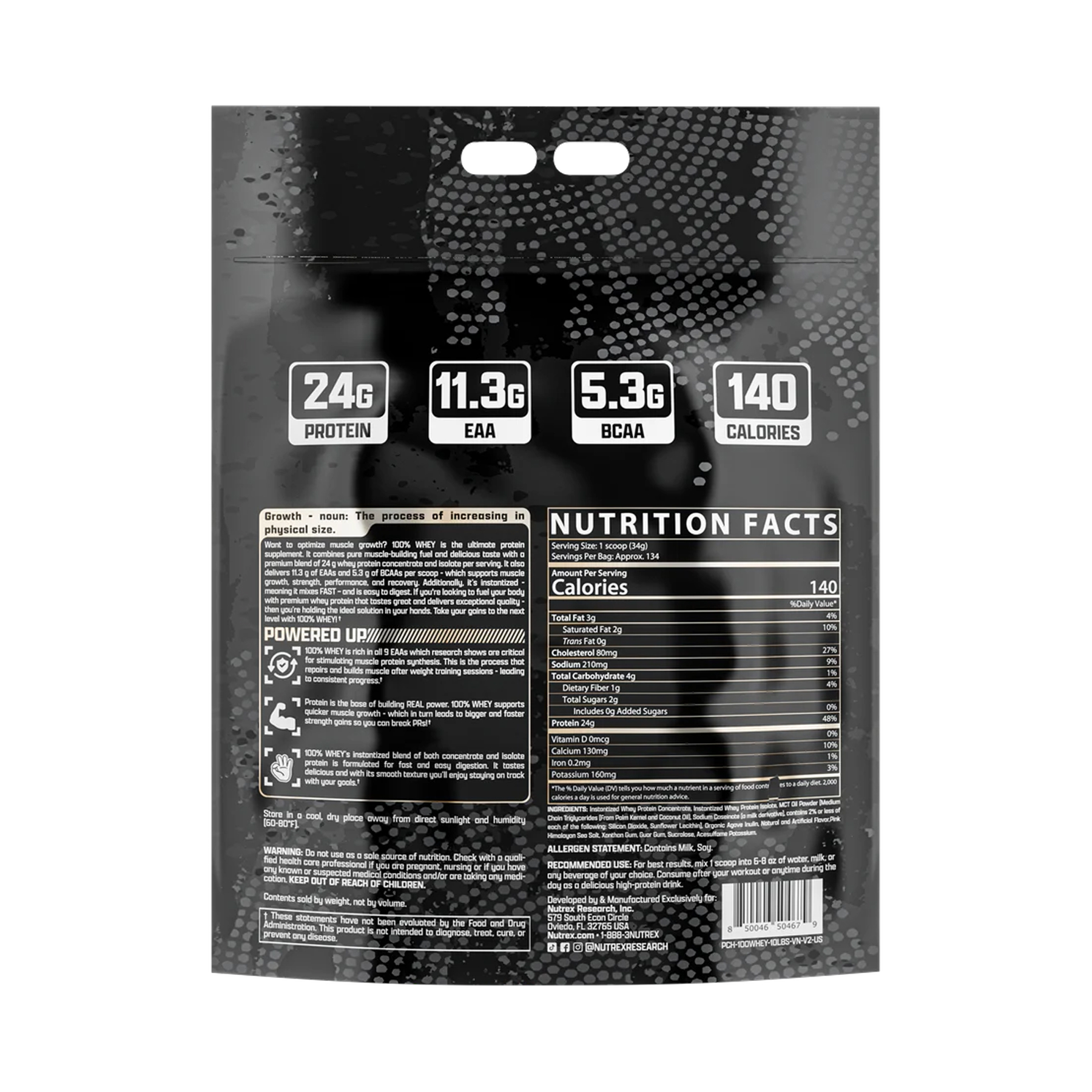 Nutrex 100% Whey - 4545g Vanilla 2023-10-6523