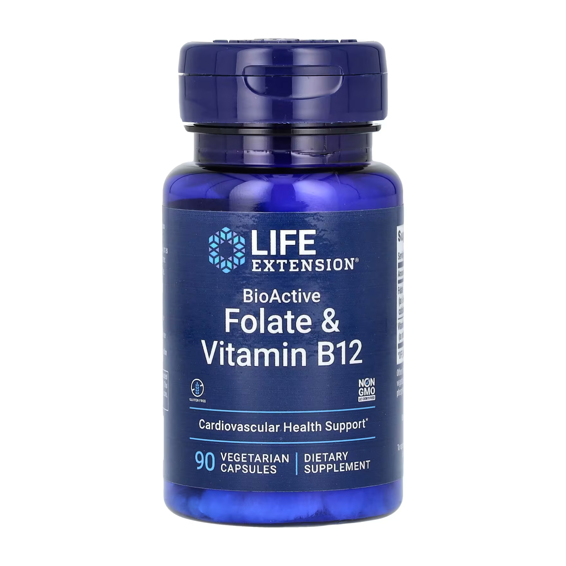 Life Extension BioActive Folate & Vitamin B12 - 90 vcaps (Пошкоджена банка) 2024-11-0223