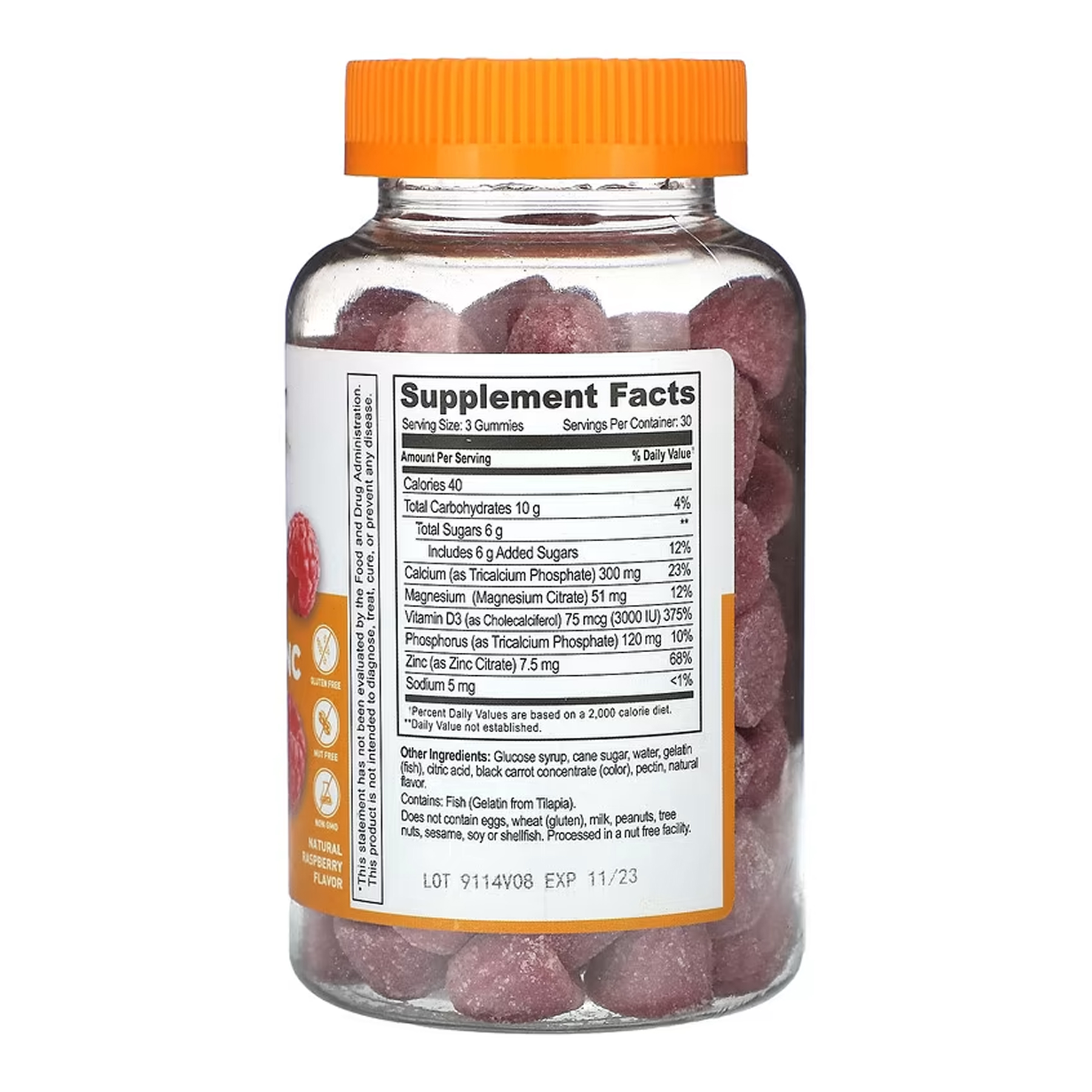 Lifeable Calcium Magnesium & Zinc + Vitamin D Adult - 90 gummies 2023-10-7272