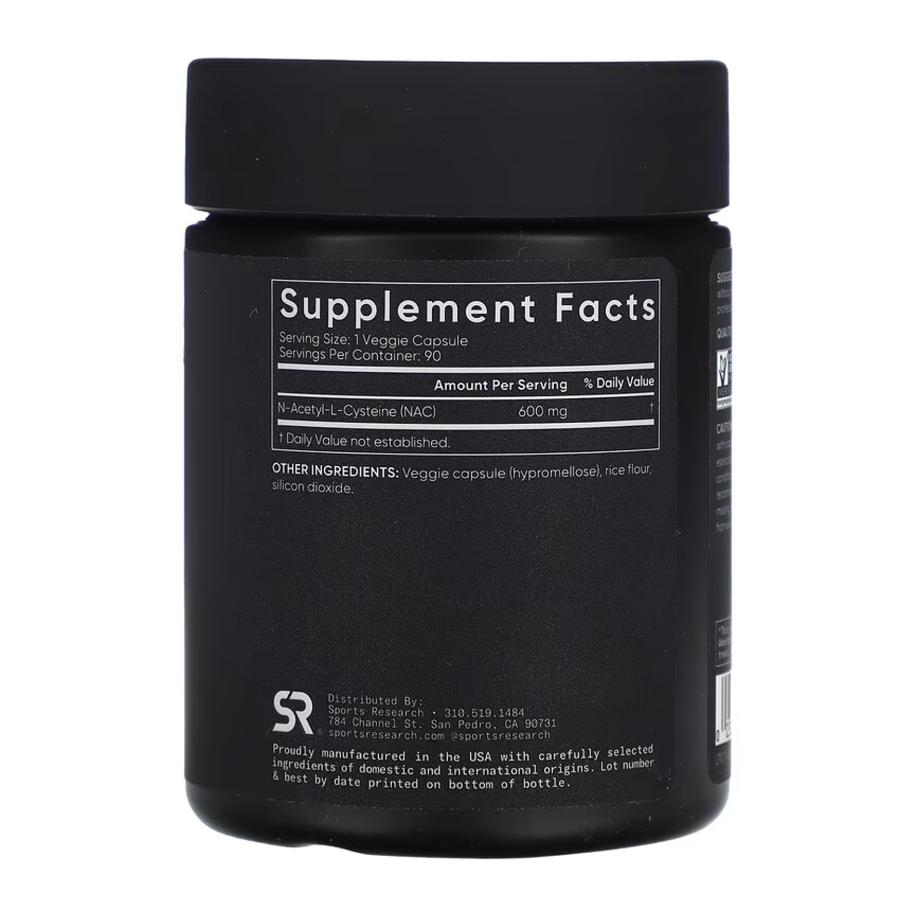Sport Research NAC - N-Acetyl-L-Cysteine 600mg - 90 vcaps 2023-10-5041