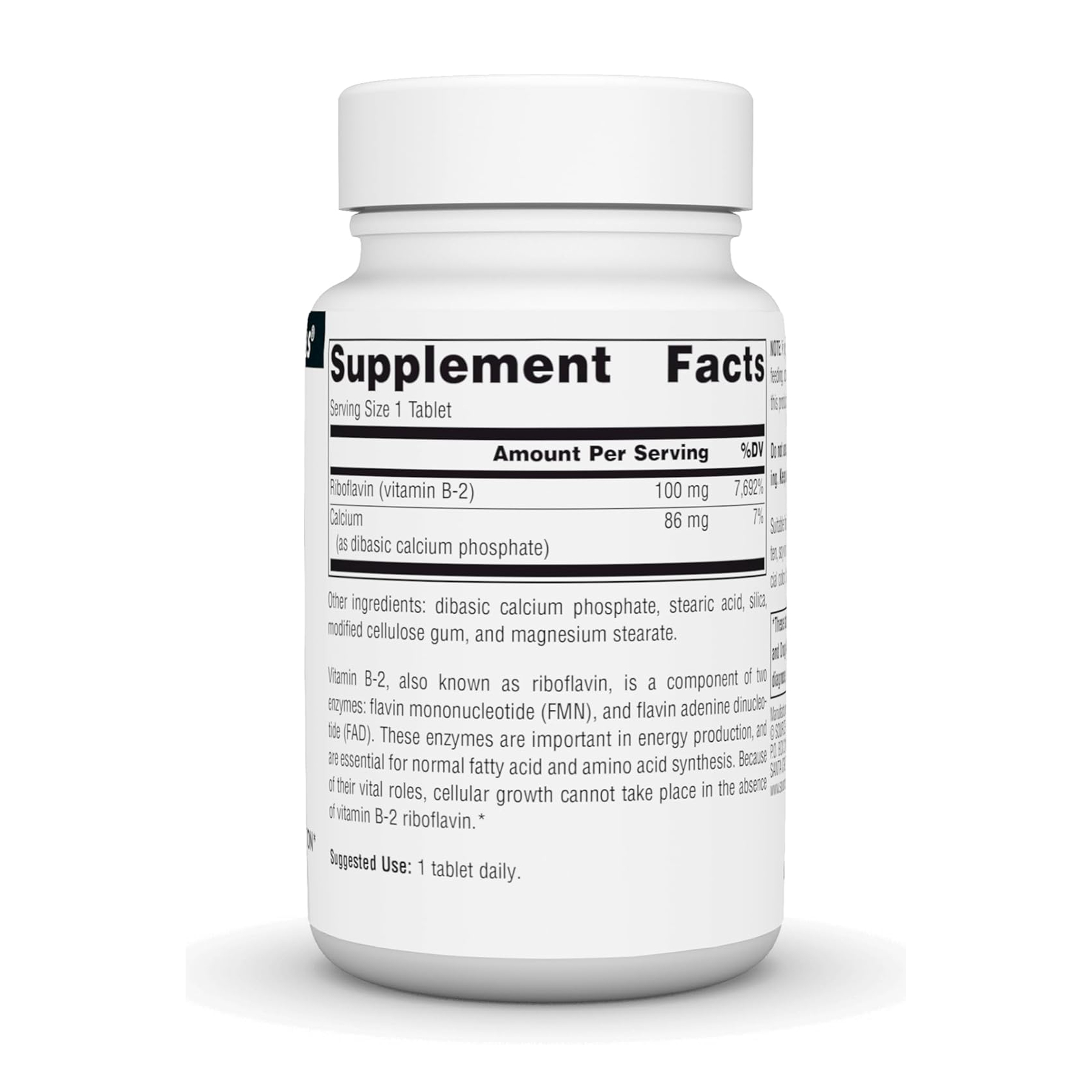 Source Naturals Vitamin B-2 100 mg - 100 tabs 2023-10-6134