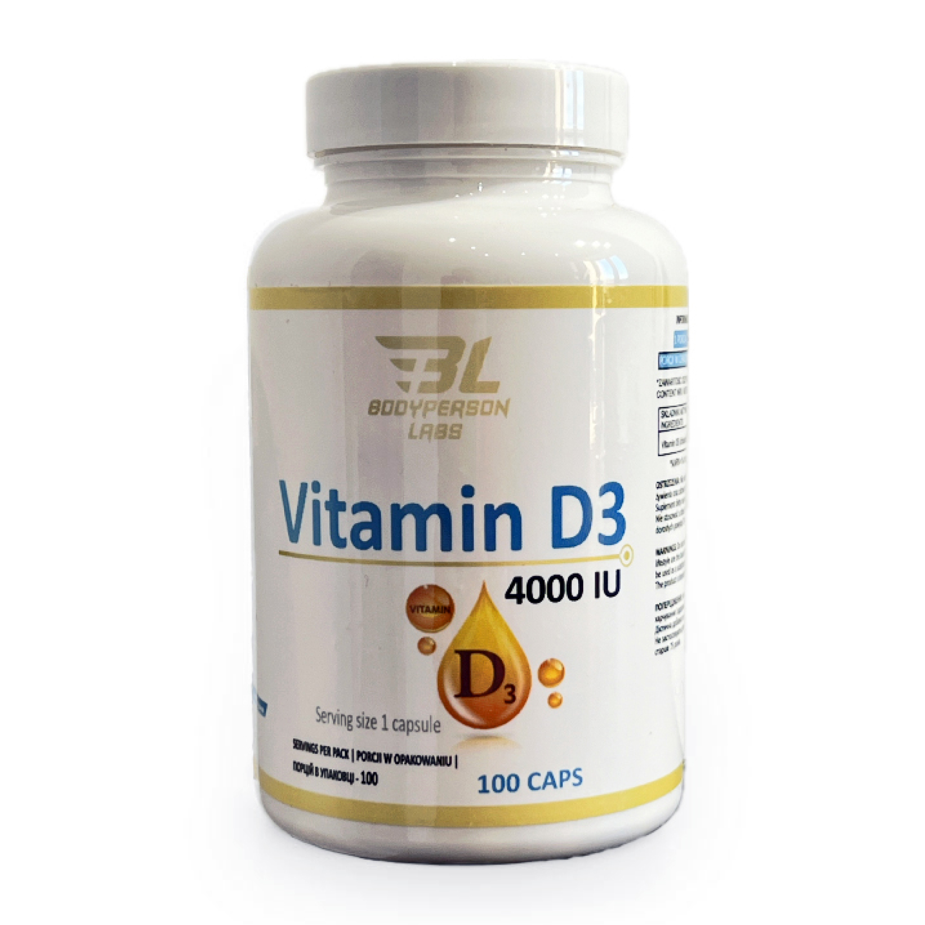Bodyperson Labs Vitamin D3 4000iu - 100 caps 2022-10-1854