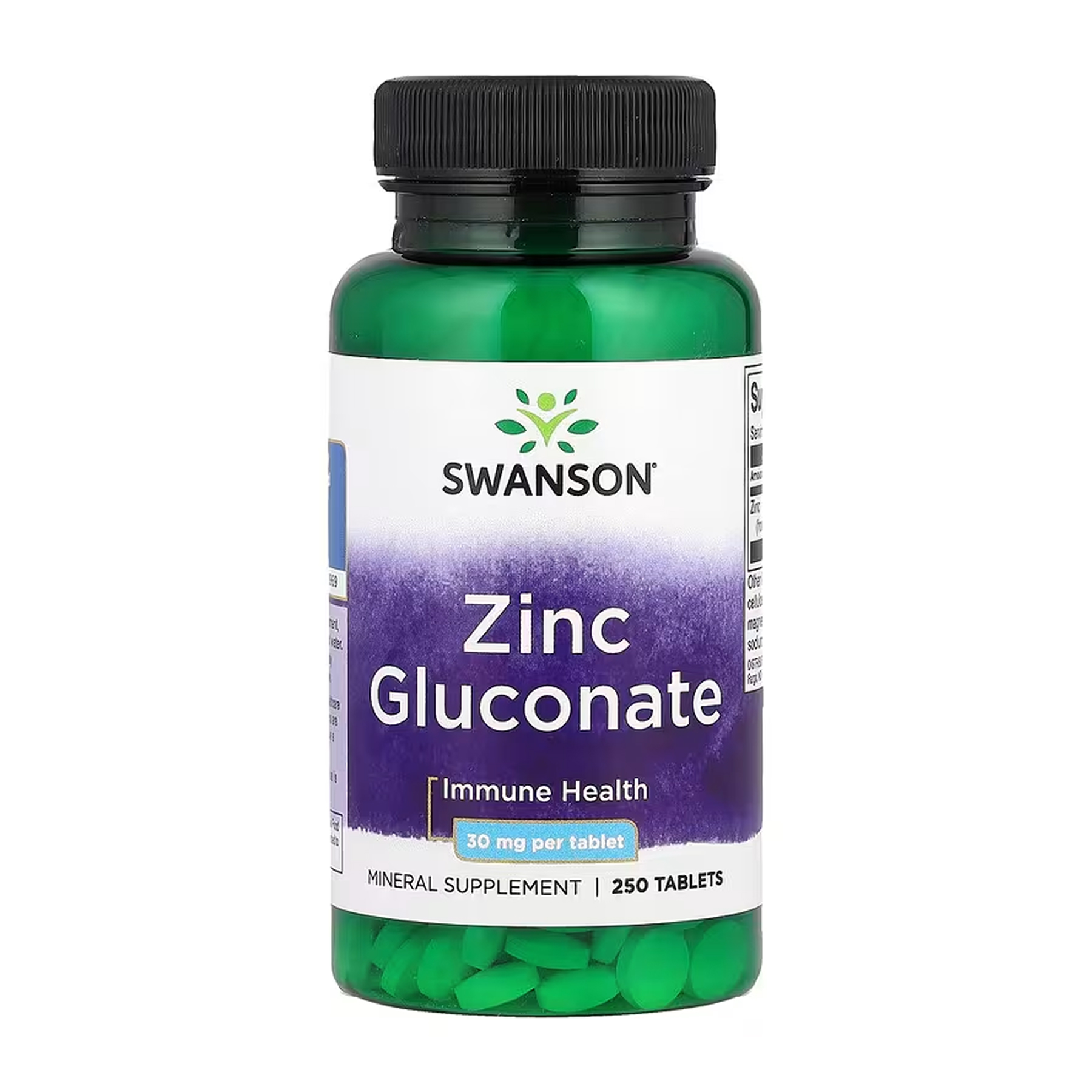 Swanson Zinc Gluconate 30 mg - 250 tabs 2023-10-6664