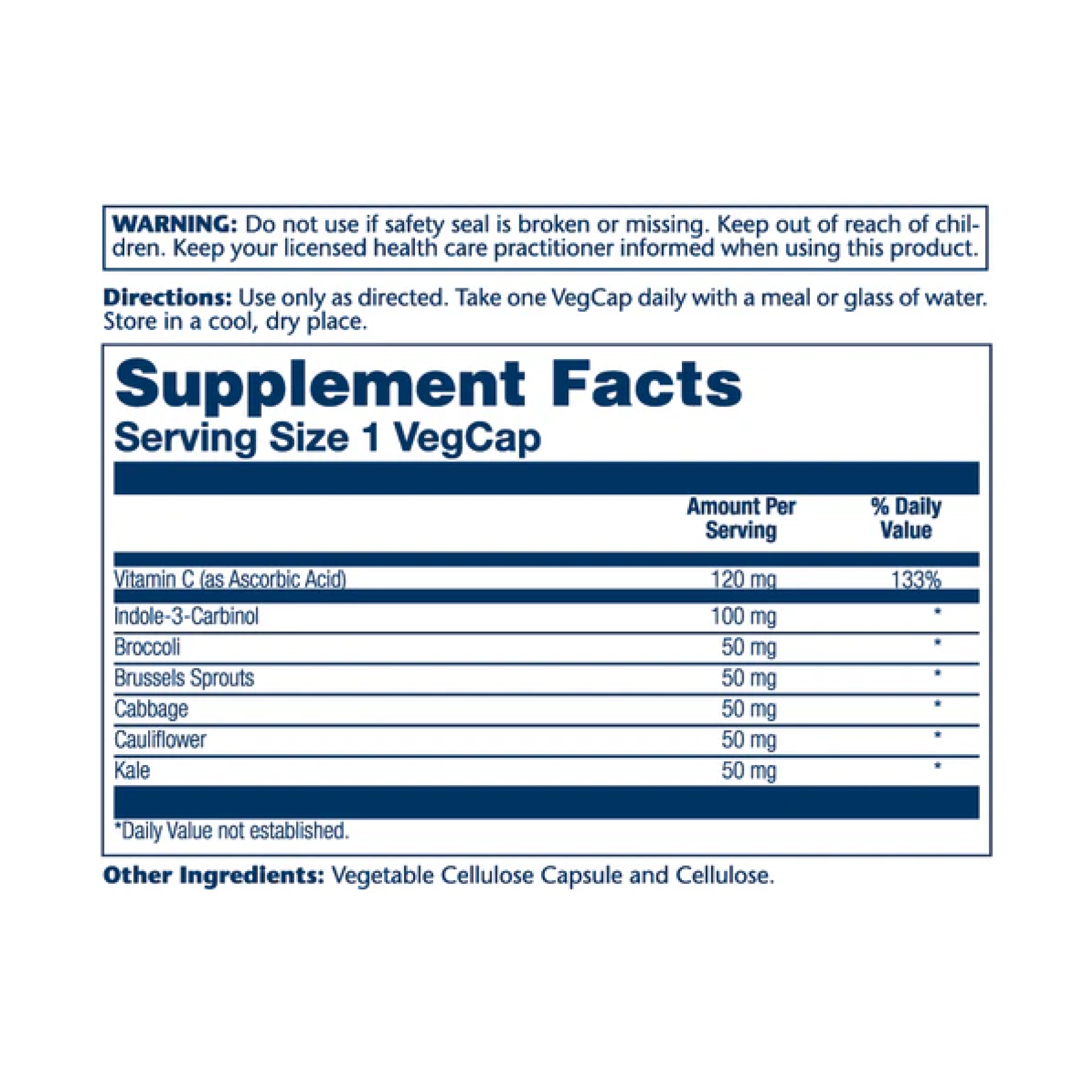Solaray Indole 3 Carbinol 100mg - 30 vcaps 2023-10-2414