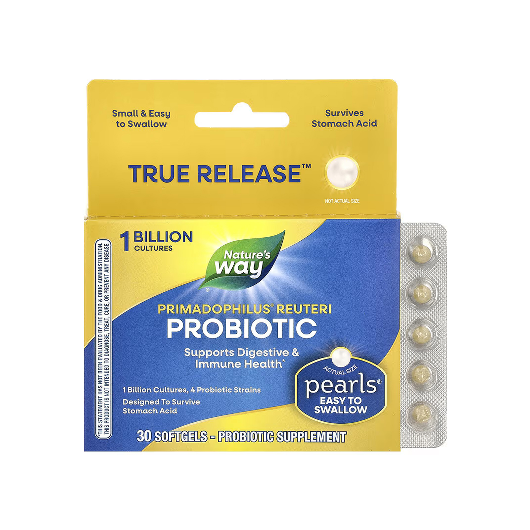 Nature's Way Primadophilus® Reuteri Probiotic Pearls - 30 softgels 2023-10-6433