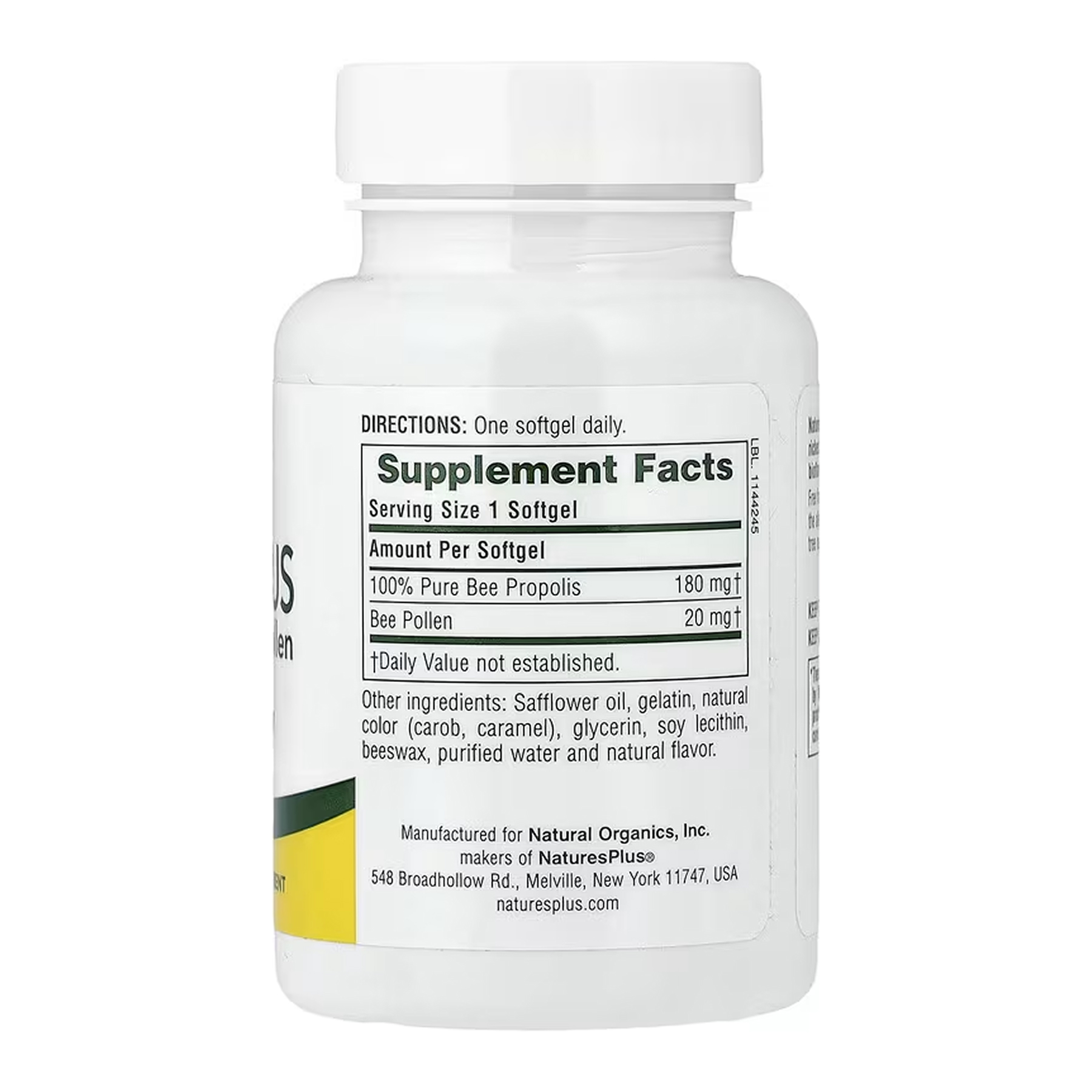 Nature's Plus Propolplus, Propolis with Bee Pollen - 60 softgels 2023-10-6840