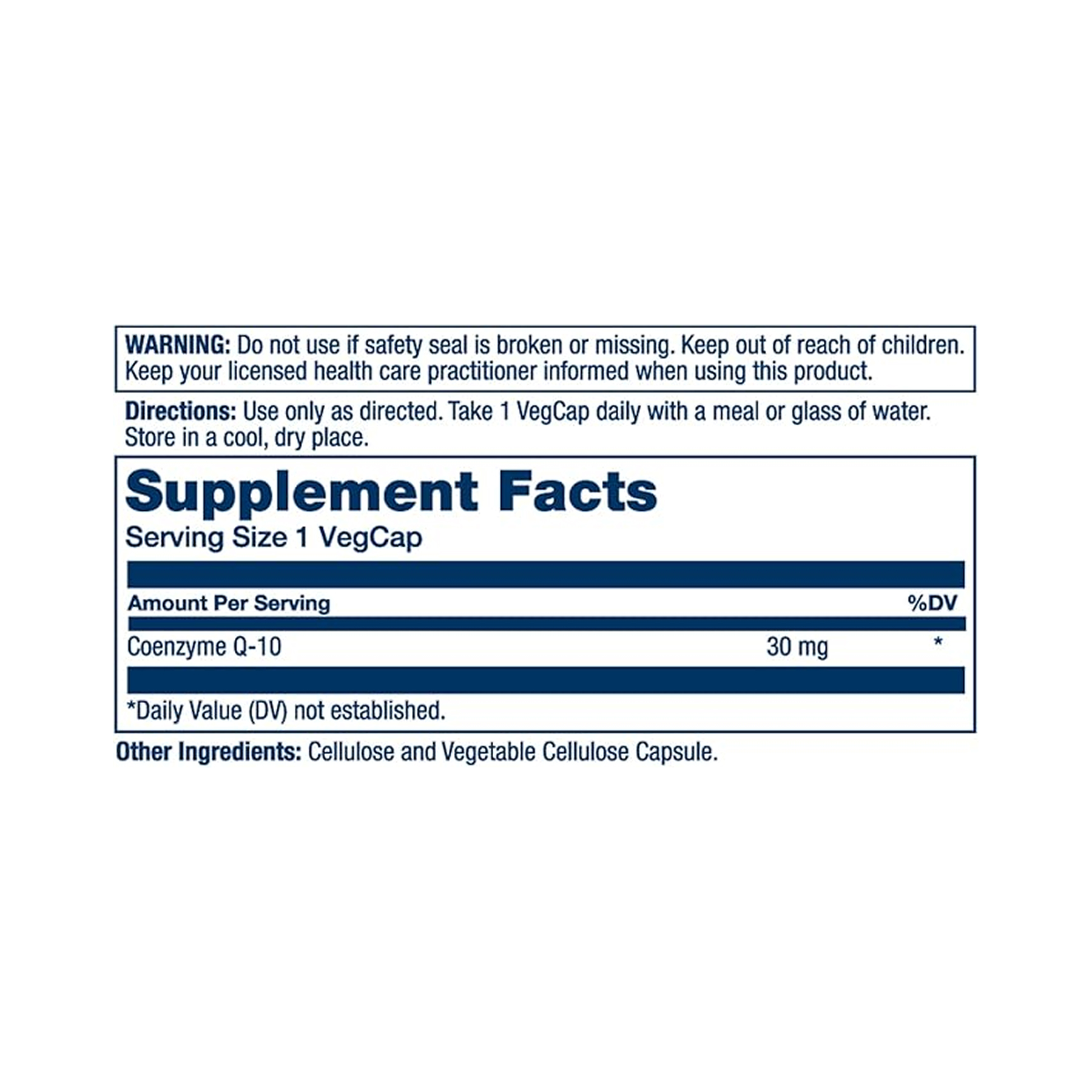 Solaray Pure CoQ10 30mg - 60 vcaps (Пошкоджена етикетка) 2023-10-7977