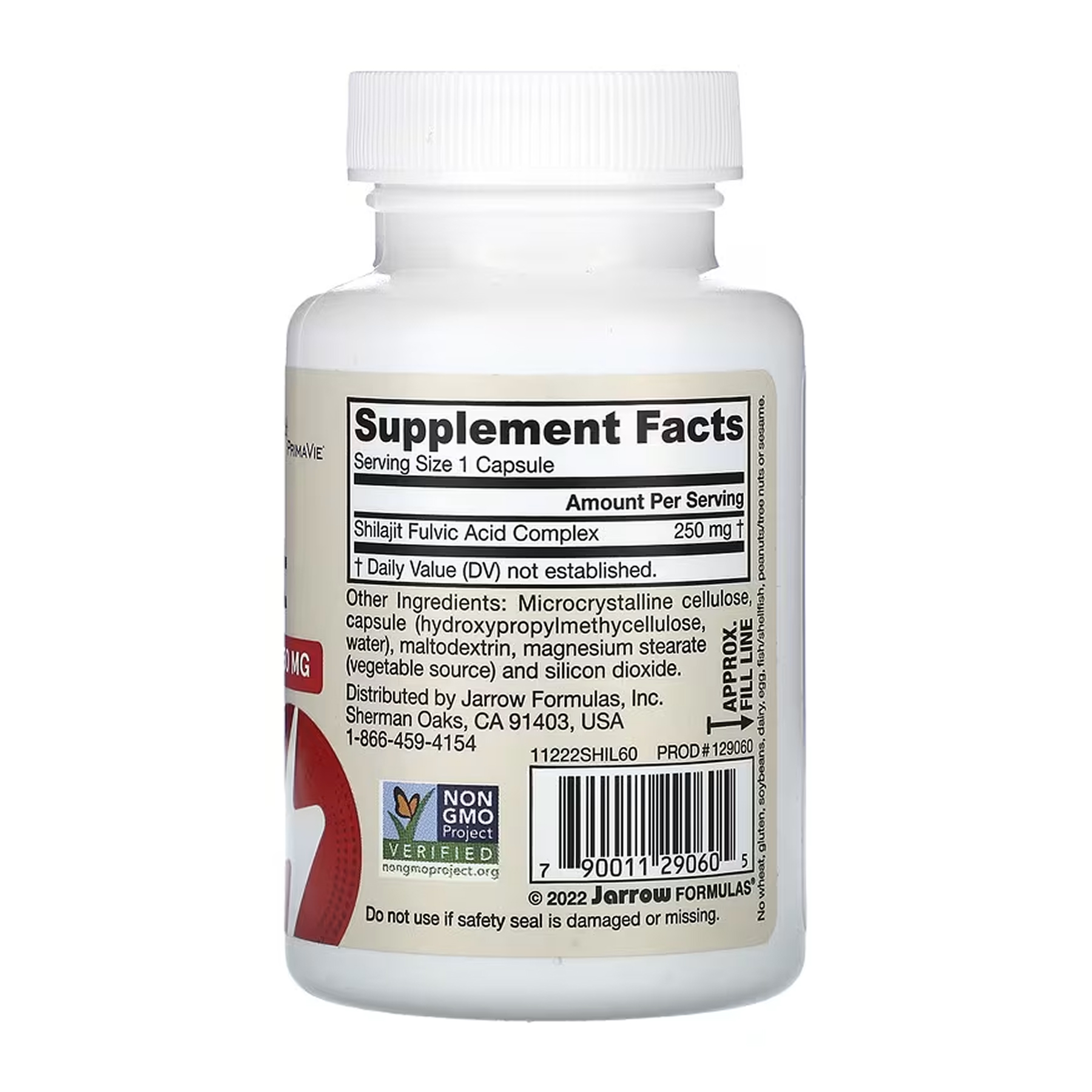 Jarrow Formulas Vegan Shilajit Fulvic Acid Complex 250mg - 60 vcaps (Затертая дата) 2024-11-0012