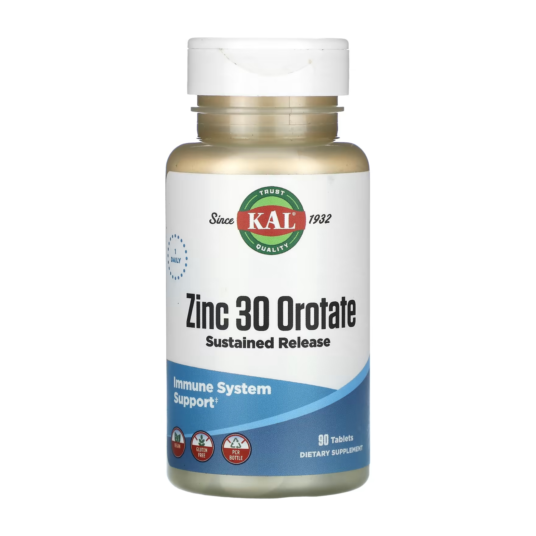 KAL Zinc 30 Orotate Sustained Release - 90 tabs 2023-10-3416