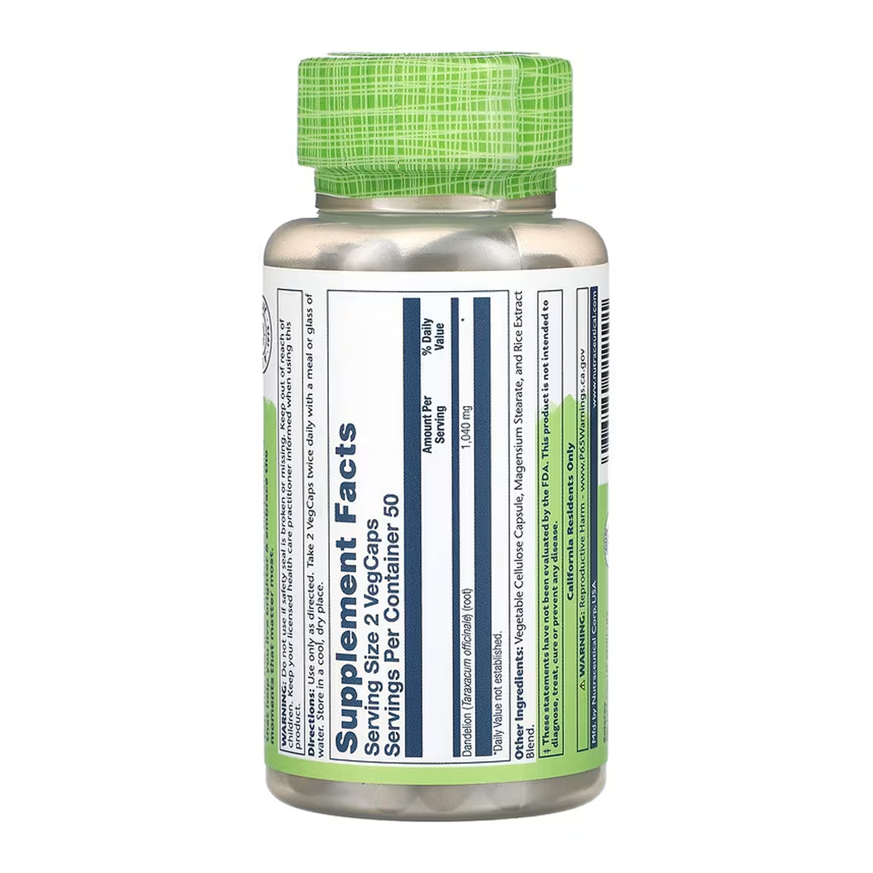 Solaray Dandelion Root 520mg - 100 vcaps 2023-10-6717