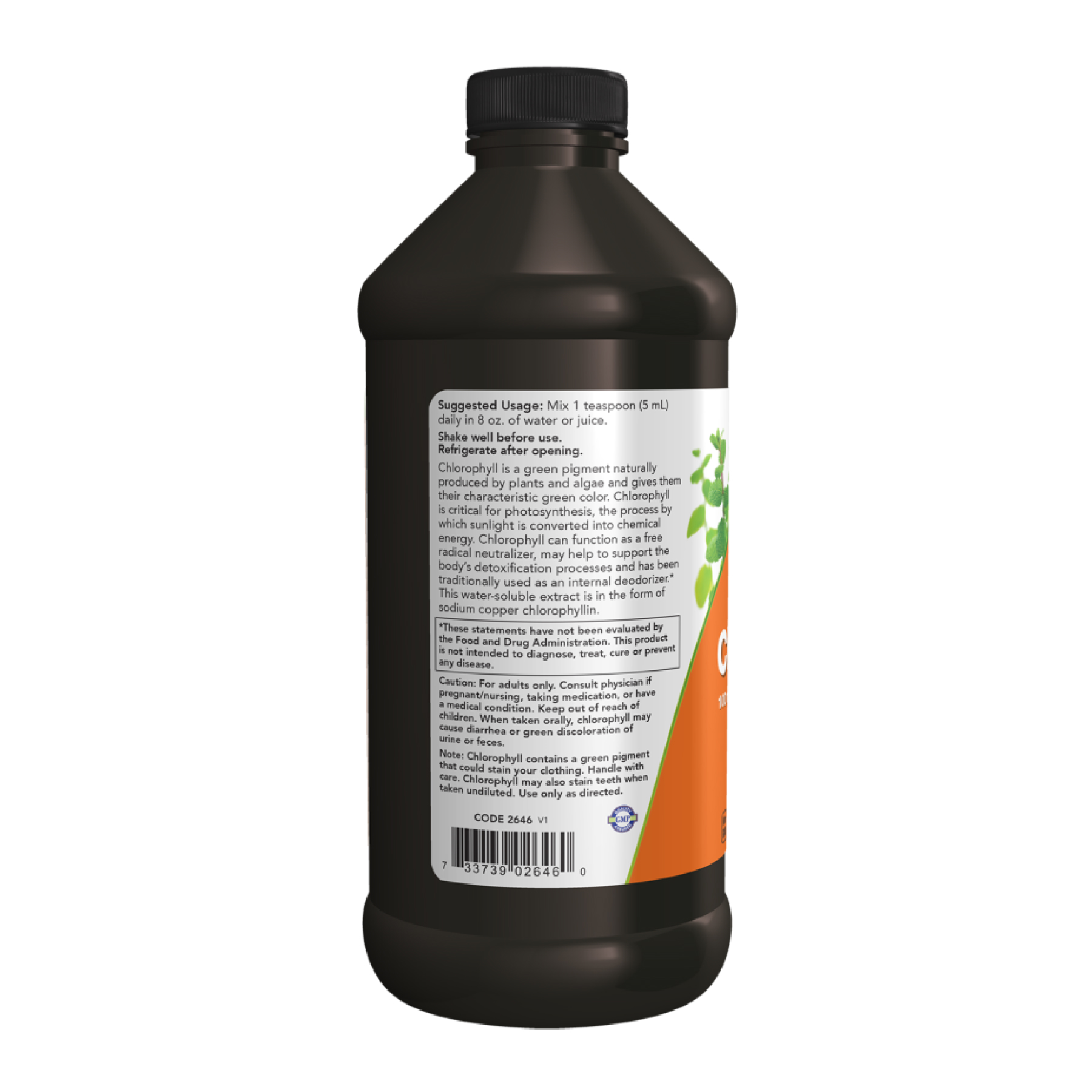 Now Foods Liquid Chlorophyll - 473ml Unflavored 2023-10-5101