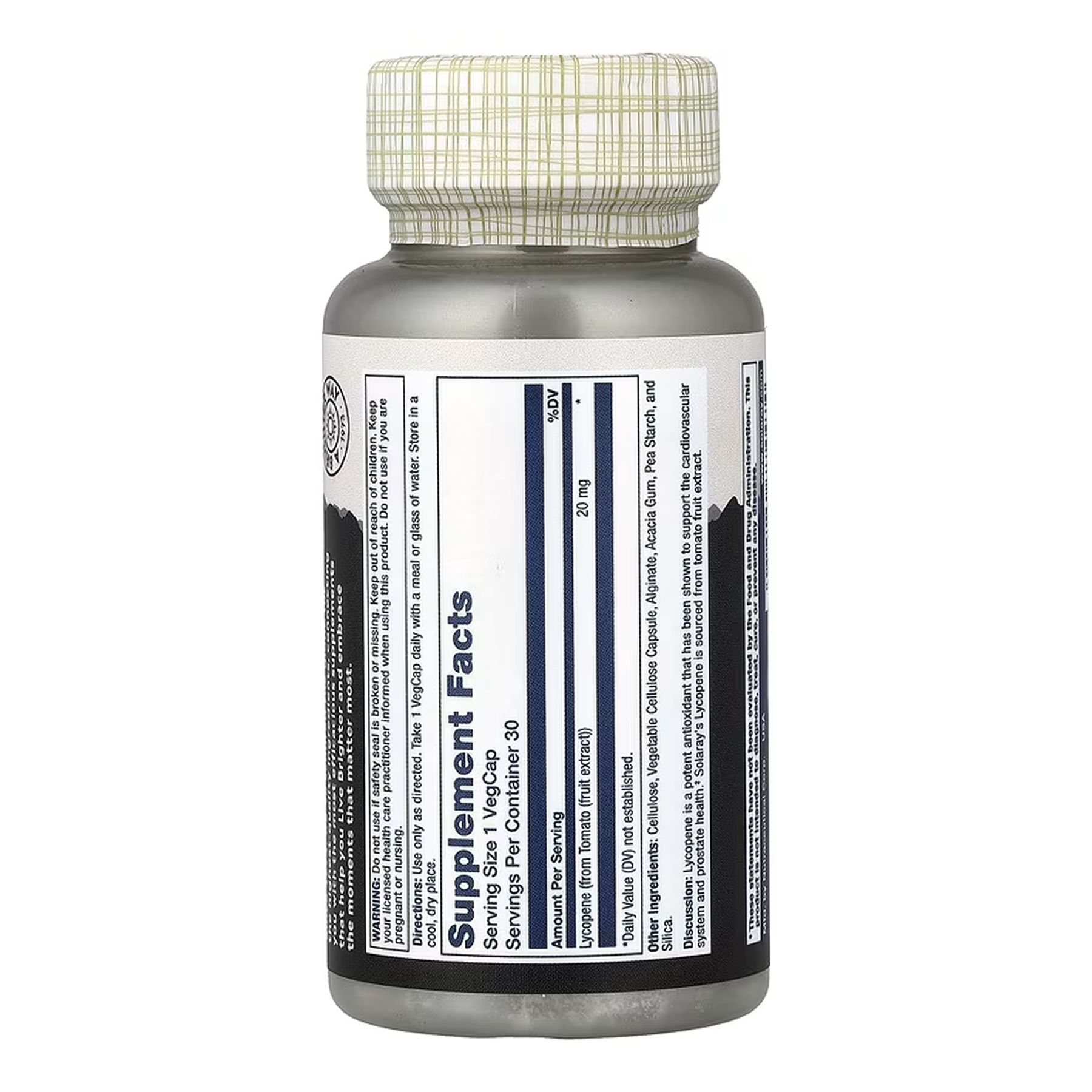 Solaray Lycopene 20mg - 30 vcaps 2023-10-7416