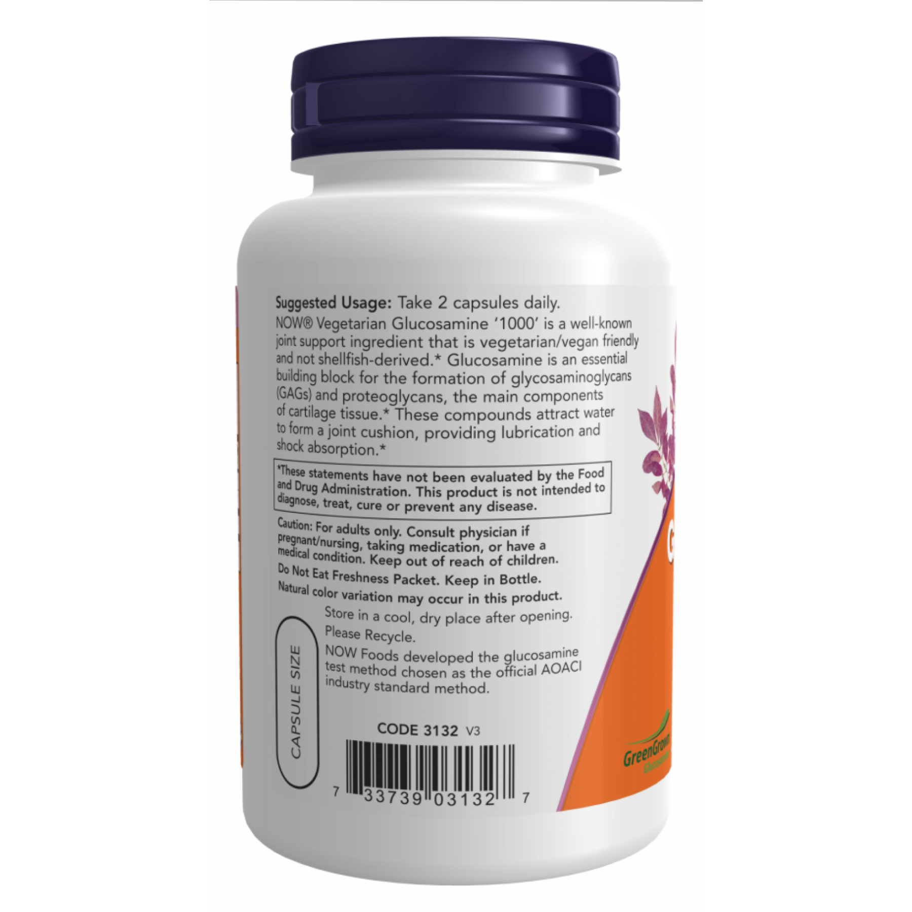 Now Foods Veg Glucosamine 1000mg - 90 vcaps 2022-10-0697