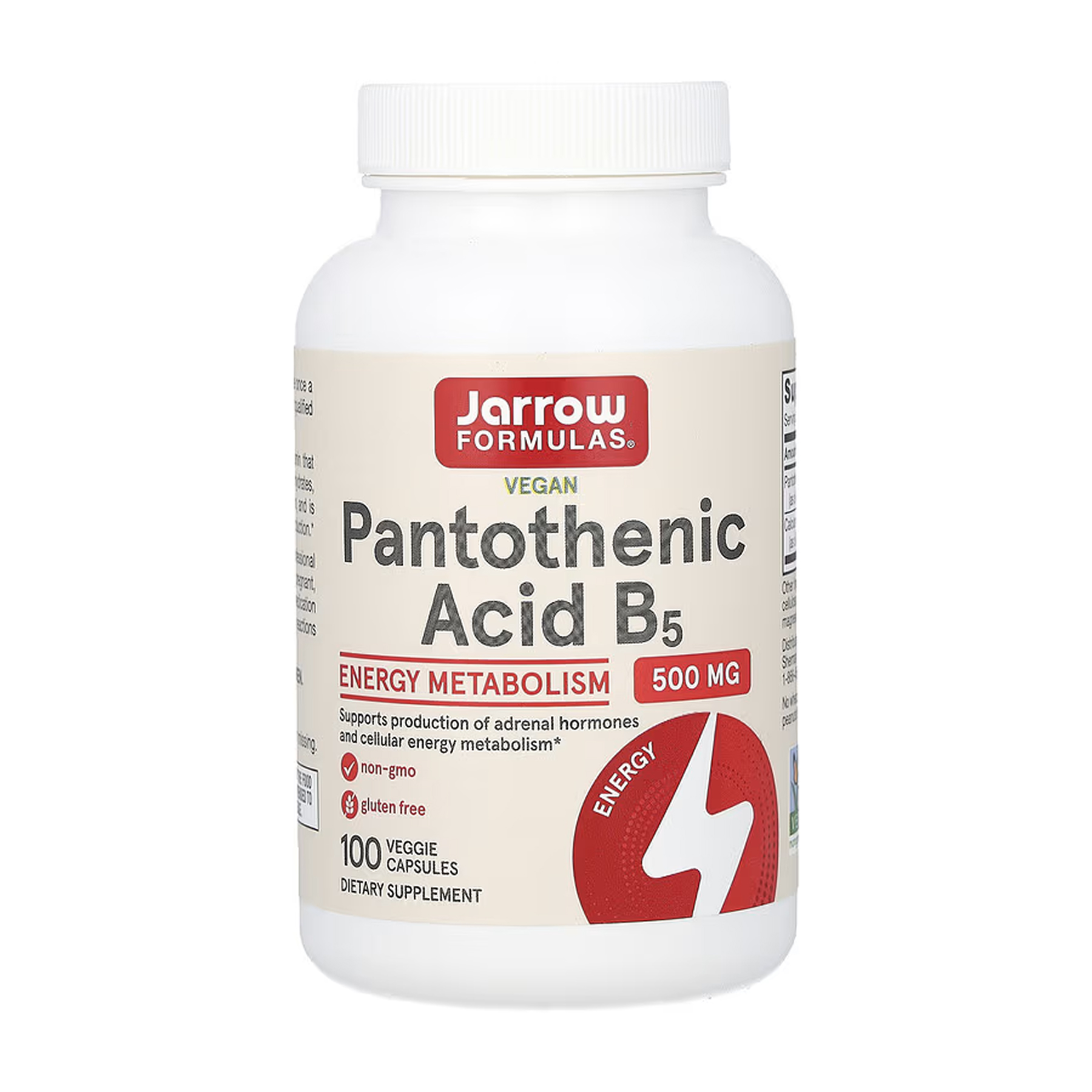 Jarrow Formulas Pantothenic Acid 500mg - 100 vcaps 2023-10-5581