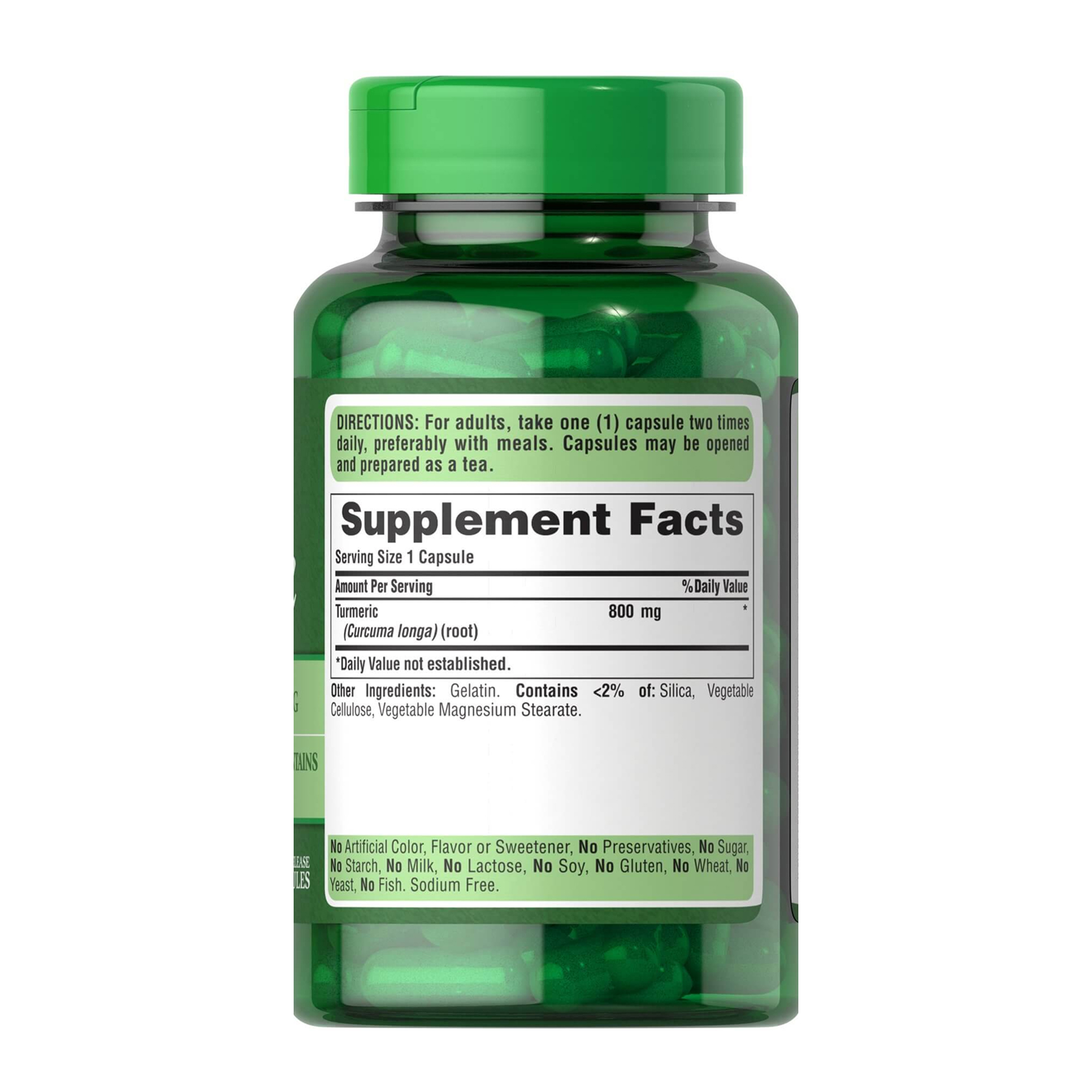 Puritans Pride Turmeric 800 mg - 200 caps 2023-10-7006
