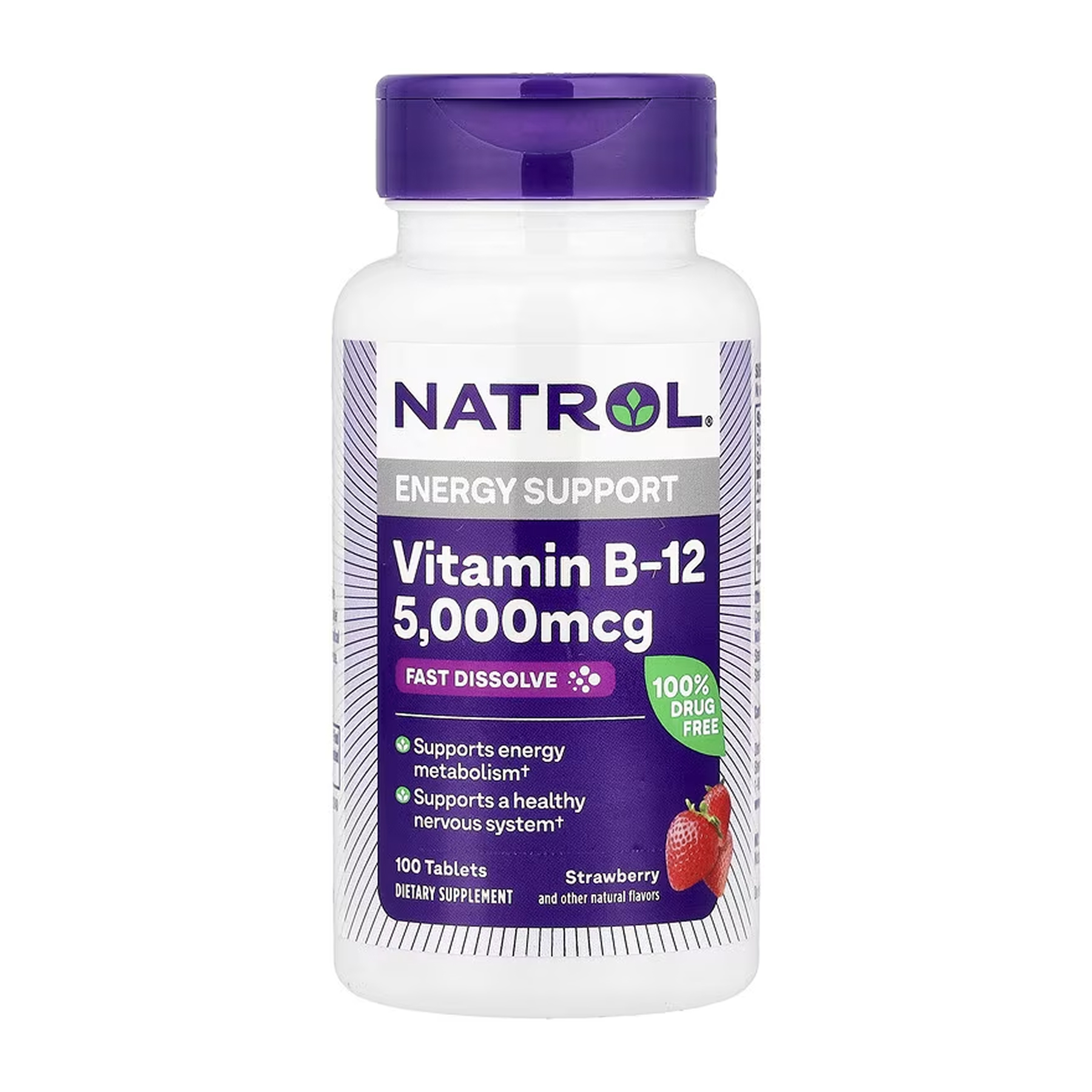 NATROL Vitamin B-12 5000mcg - 100 tabs 2023-10-6241