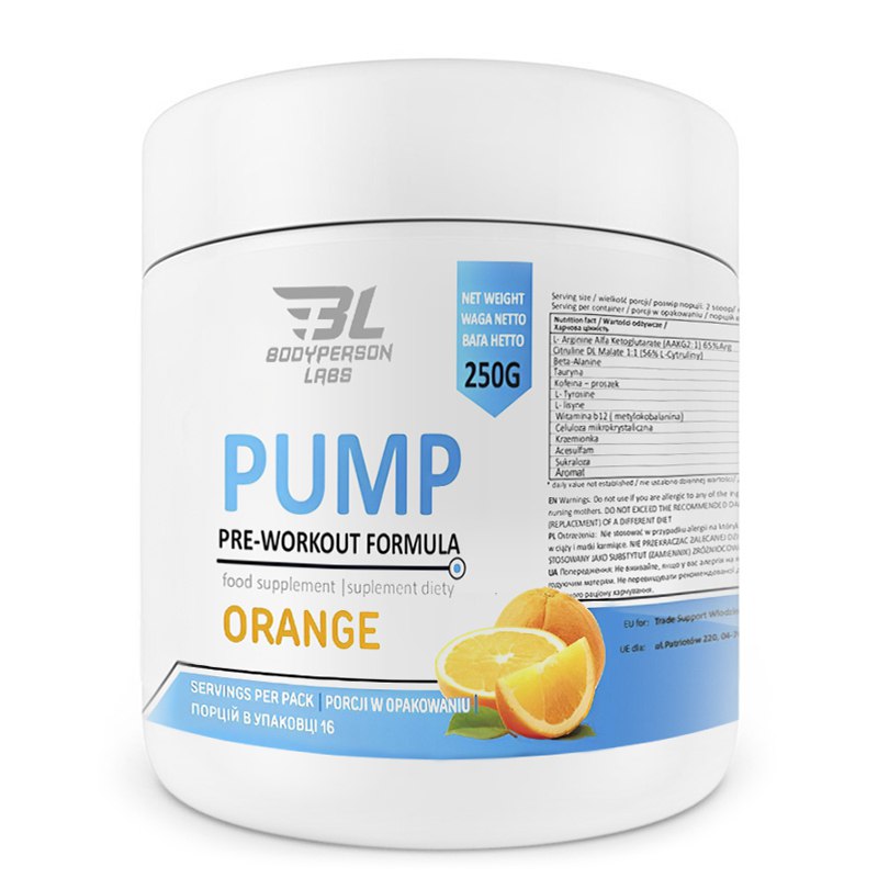 Bodyperson Labs Pre-Workout Formula - 250g Orange 100-26-3424300-20
