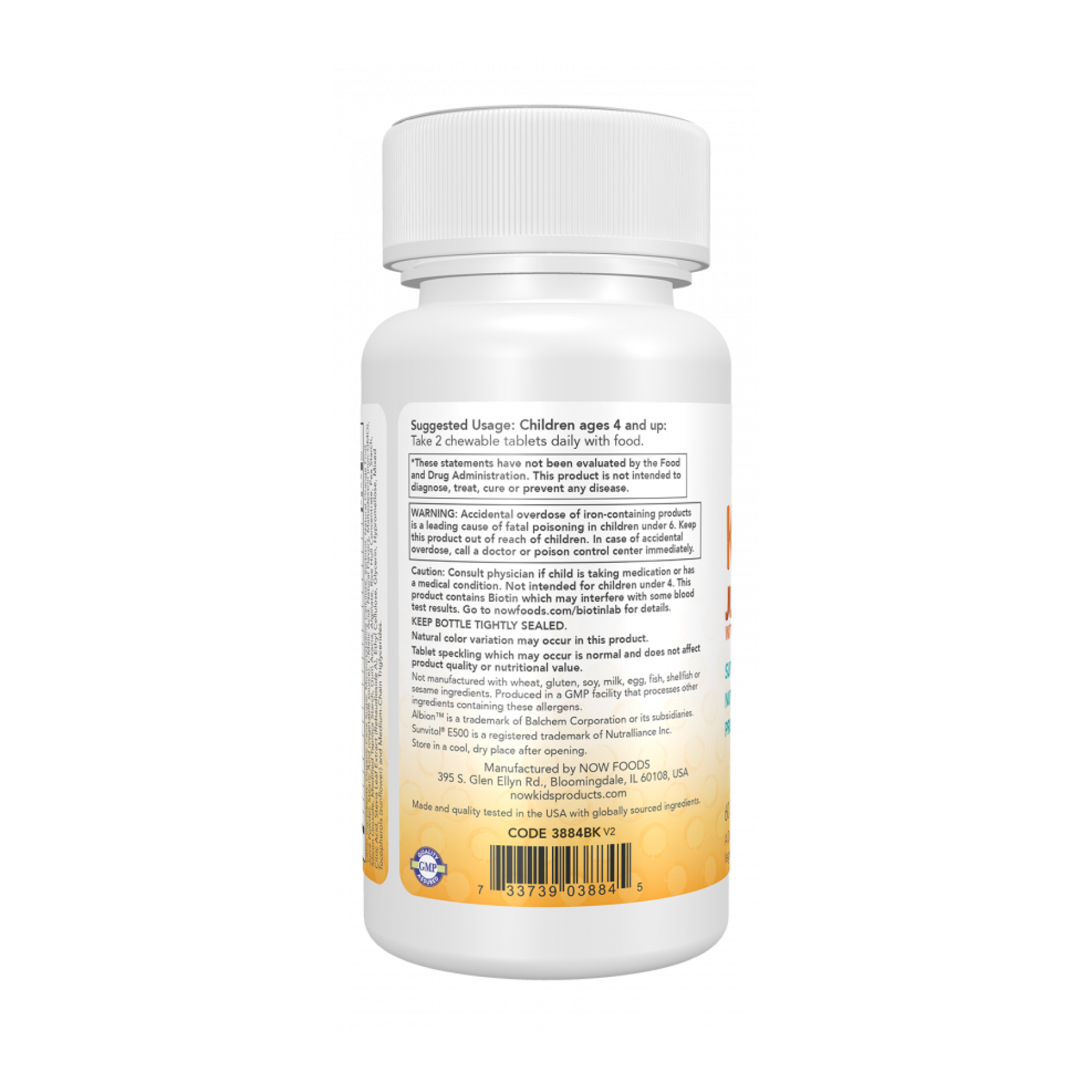 Now Foods Kid Vits™ Juicy Orange Chewable - 60 tabs 2023-10-5102