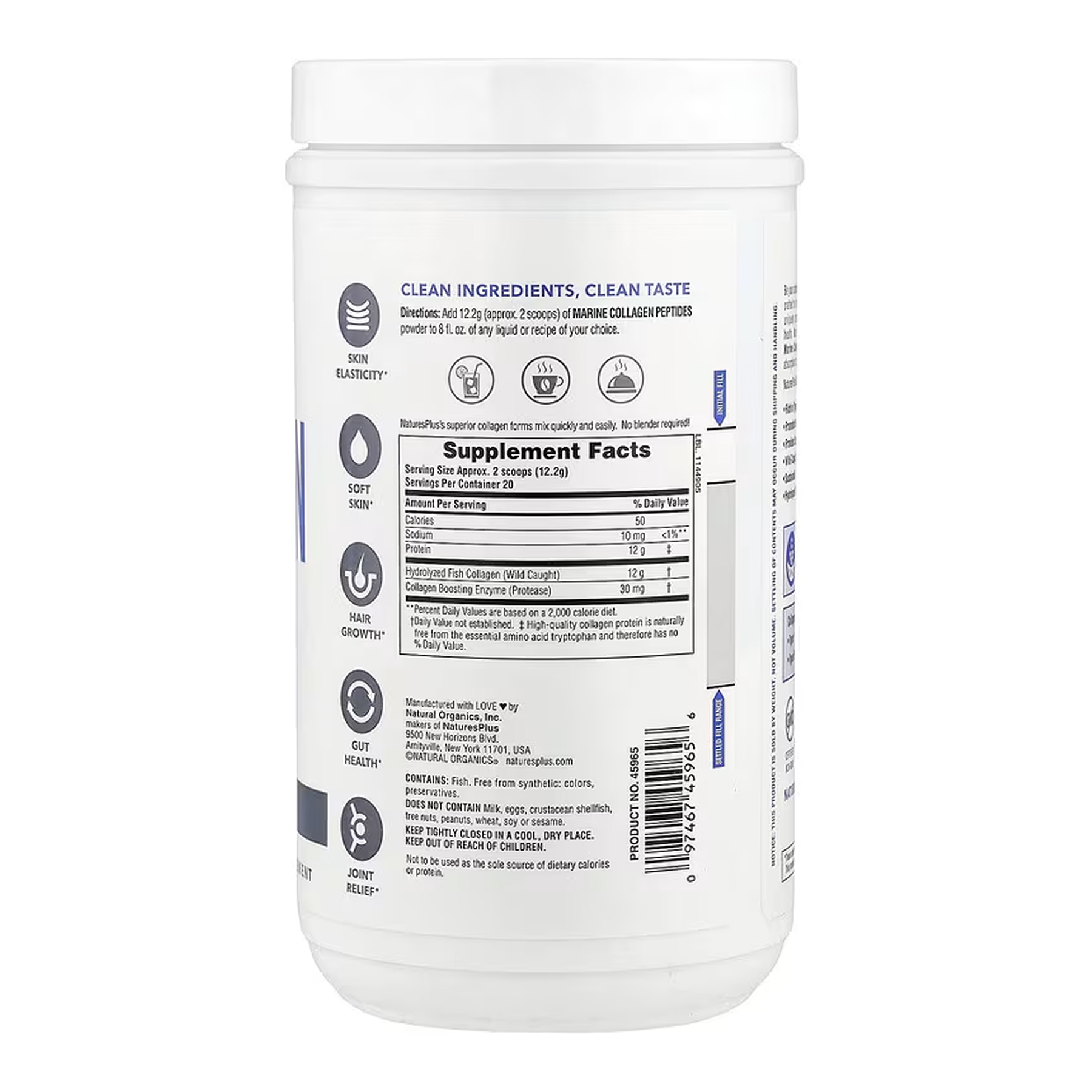 Nature's Plus Marine Collagen Powder - 244g 2023-10-6838