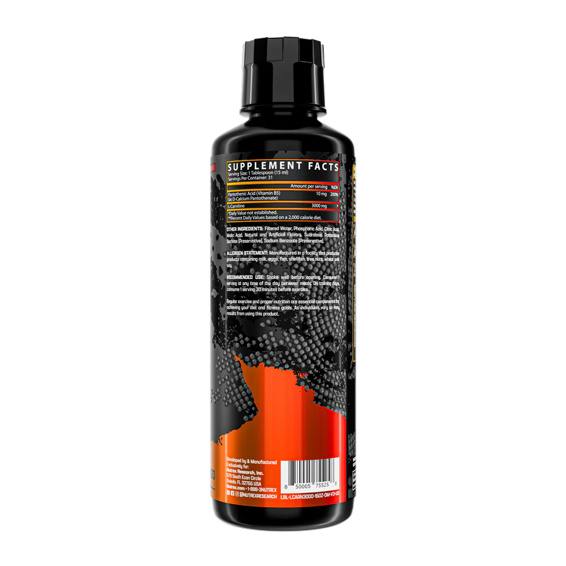 Nutrex Liquid L-Carnitine 3000 - 480ml Orange Mango 2022-09-9942